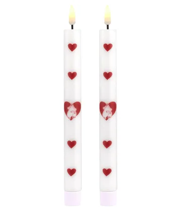 Candela LED Mumin 25 cm - Heart, 2-pack - Muurla