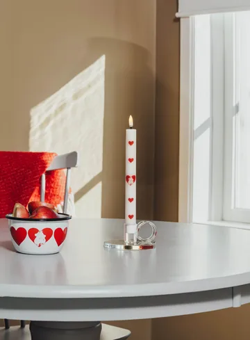 Candela LED Mumin 25 cm - Heart, 2-pack - Muurla
