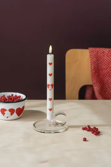 Candela LED Mumin 25 cm - Heart, 2-pack - Muurla