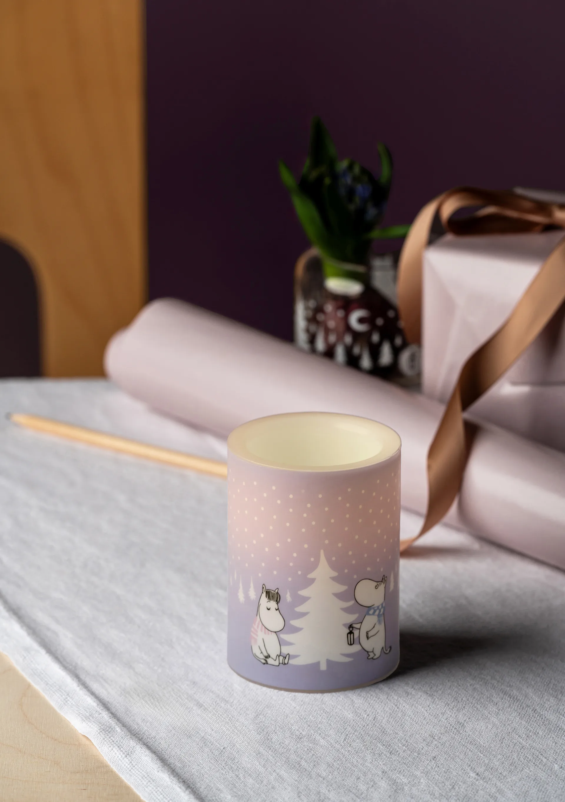 Candelotto Moomin LED 10 cm, Snowfall Muurla