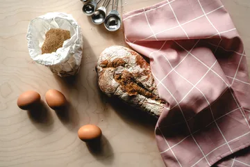 Canovaccio da cucina Checks & Stripes 50x70 cm - Rosa - Muurla