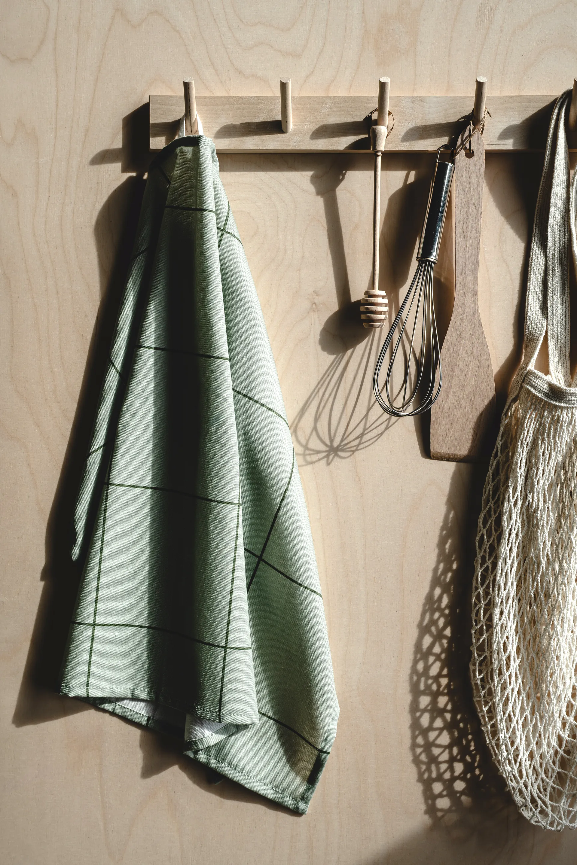 Canovaccio da cucina Checks & Stripes 50x70 cm, Verde Muurla