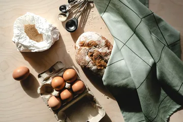 Canovaccio da cucina Checks & Stripes 50x70 cm - Verde - Muurla