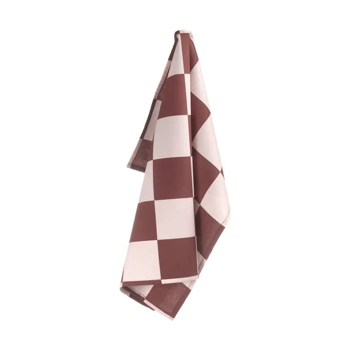 Canovaccio da cucina Checks & Stripes - Brown-pink, 50x65cm - Muurla