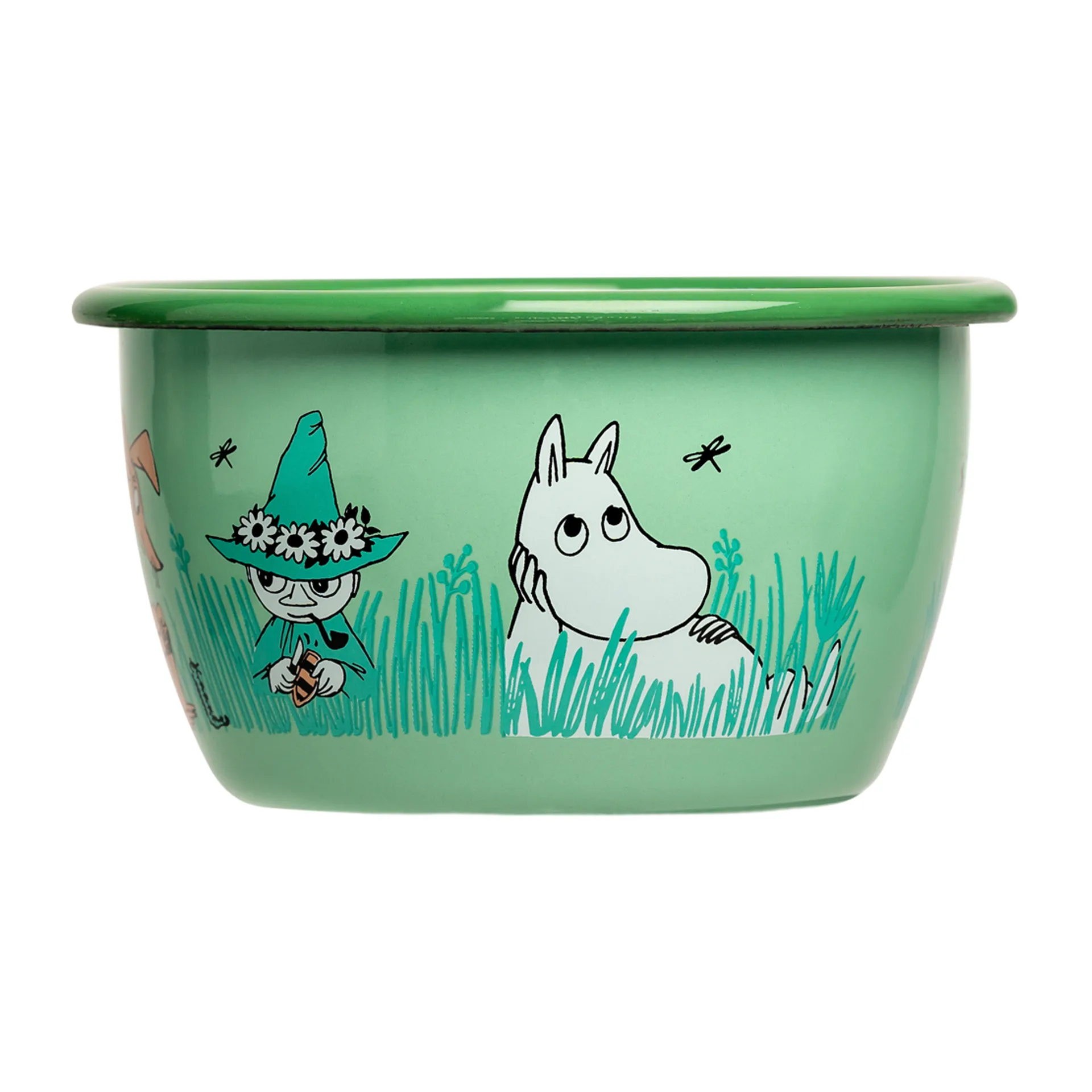 Ciotola Moomin Boys smaltata 30 cl, Verde Muurla