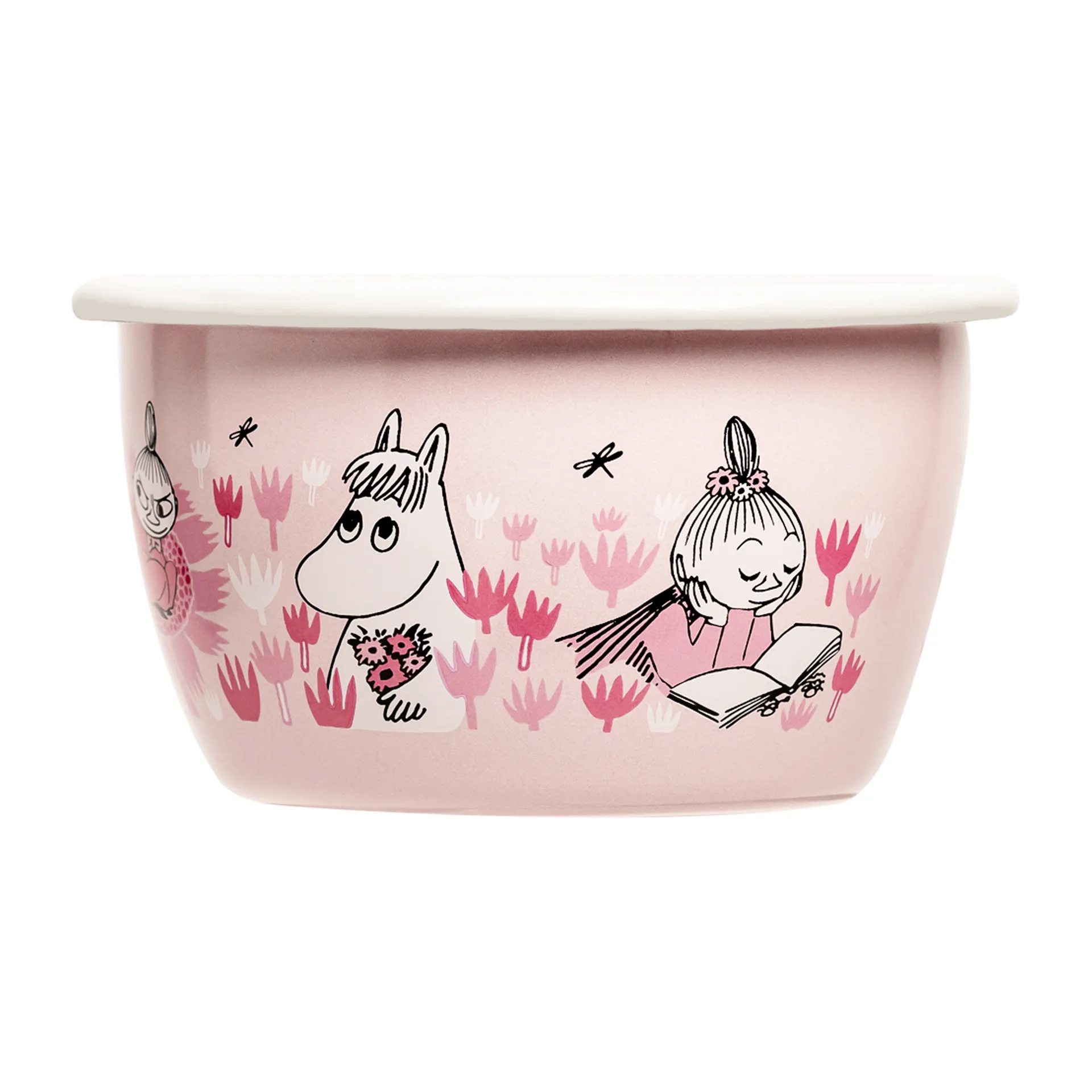 Ciotola Moomin Girls smaltata 30 cl, Rosa Muurla