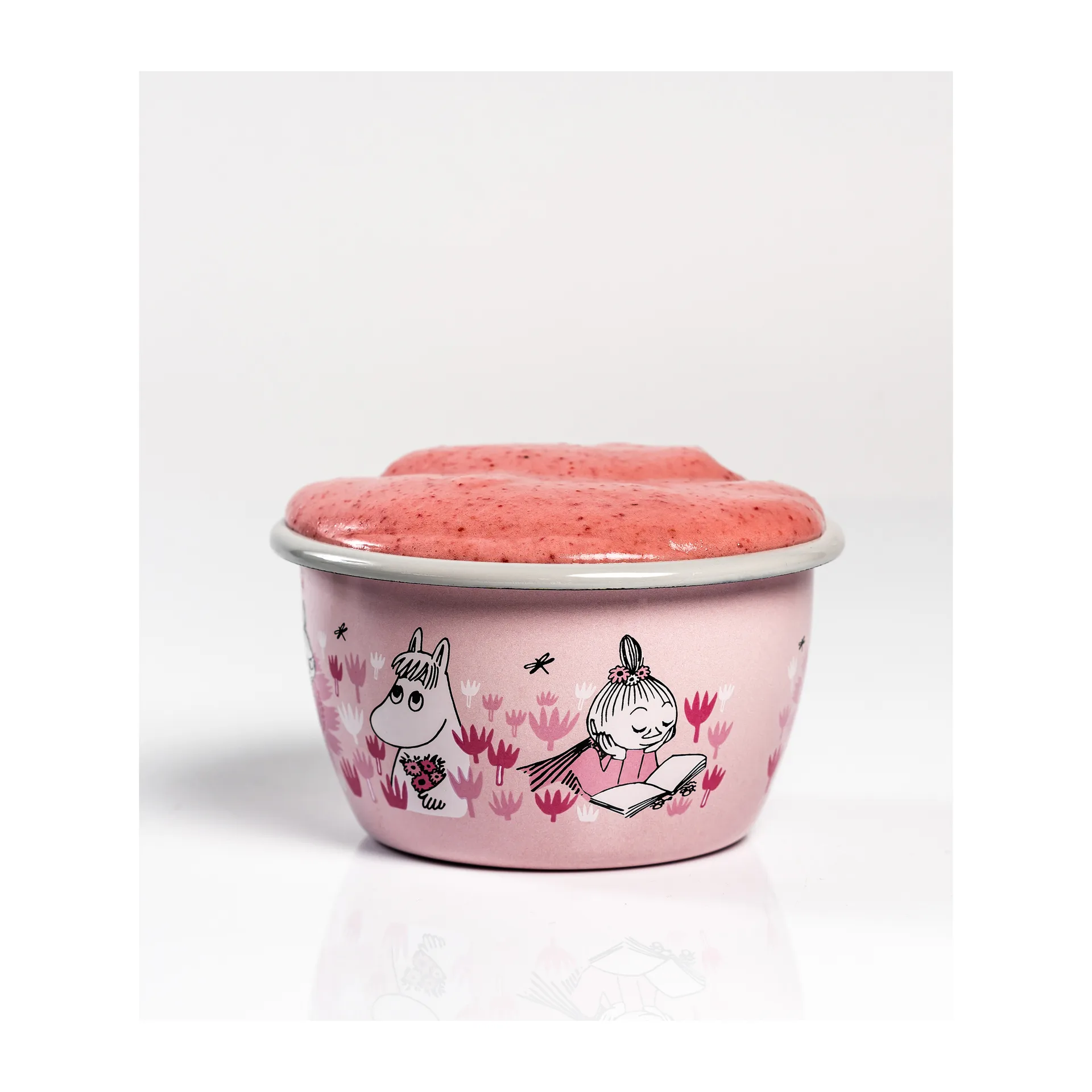 Ciotola Moomin Girls smaltata 30 cl, Rosa Muurla