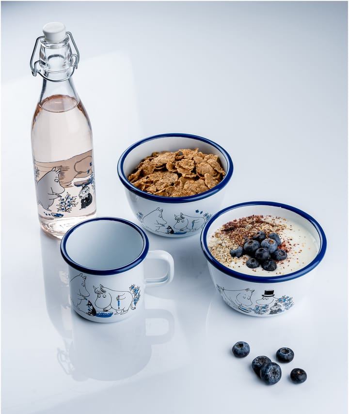 Ciotola smaltata Blueberries 60 cl - Bianco - Muurla