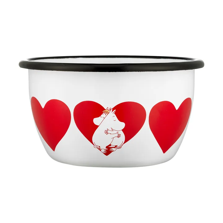 Ciotola smaltata Moomin da 60 cl - Cuore - Muurla
