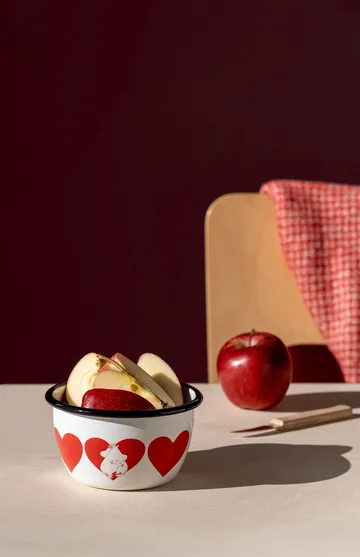 Ciotola smaltata Moomin da 60 cl - Cuore - Muurla