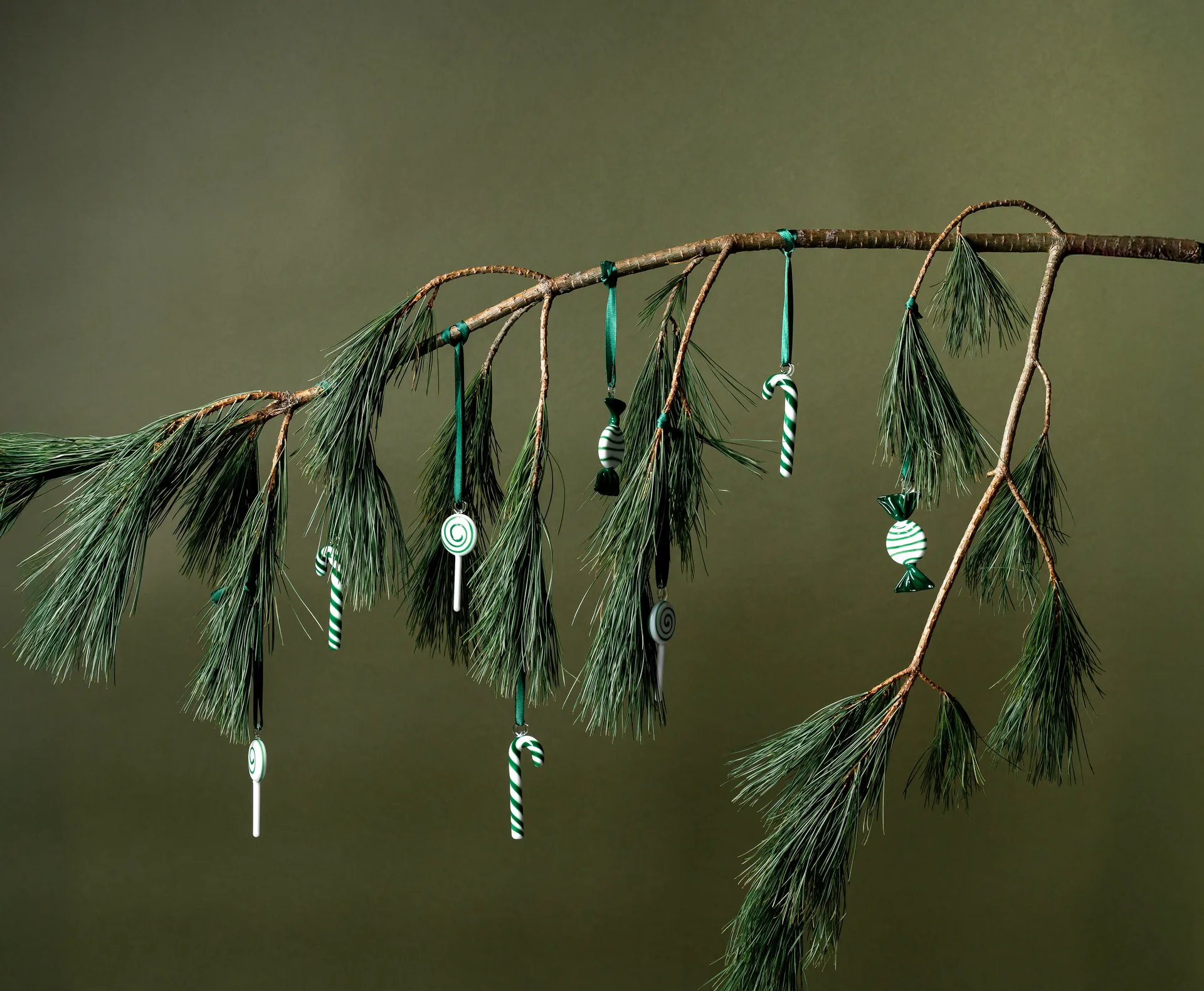 Decorazioni natalizie Sweets 3 pezzi, Verde Muurla