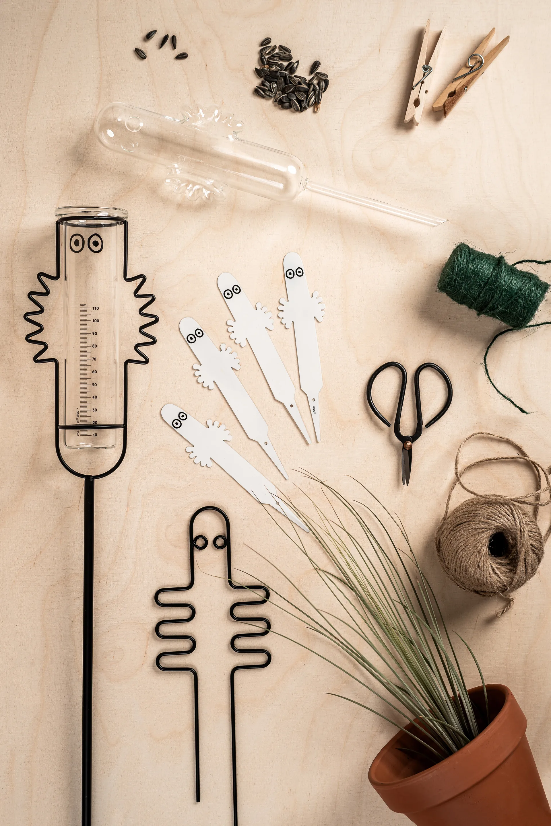 Etichetta per piante Hattifattener confezione da 4, Bianco Muurla