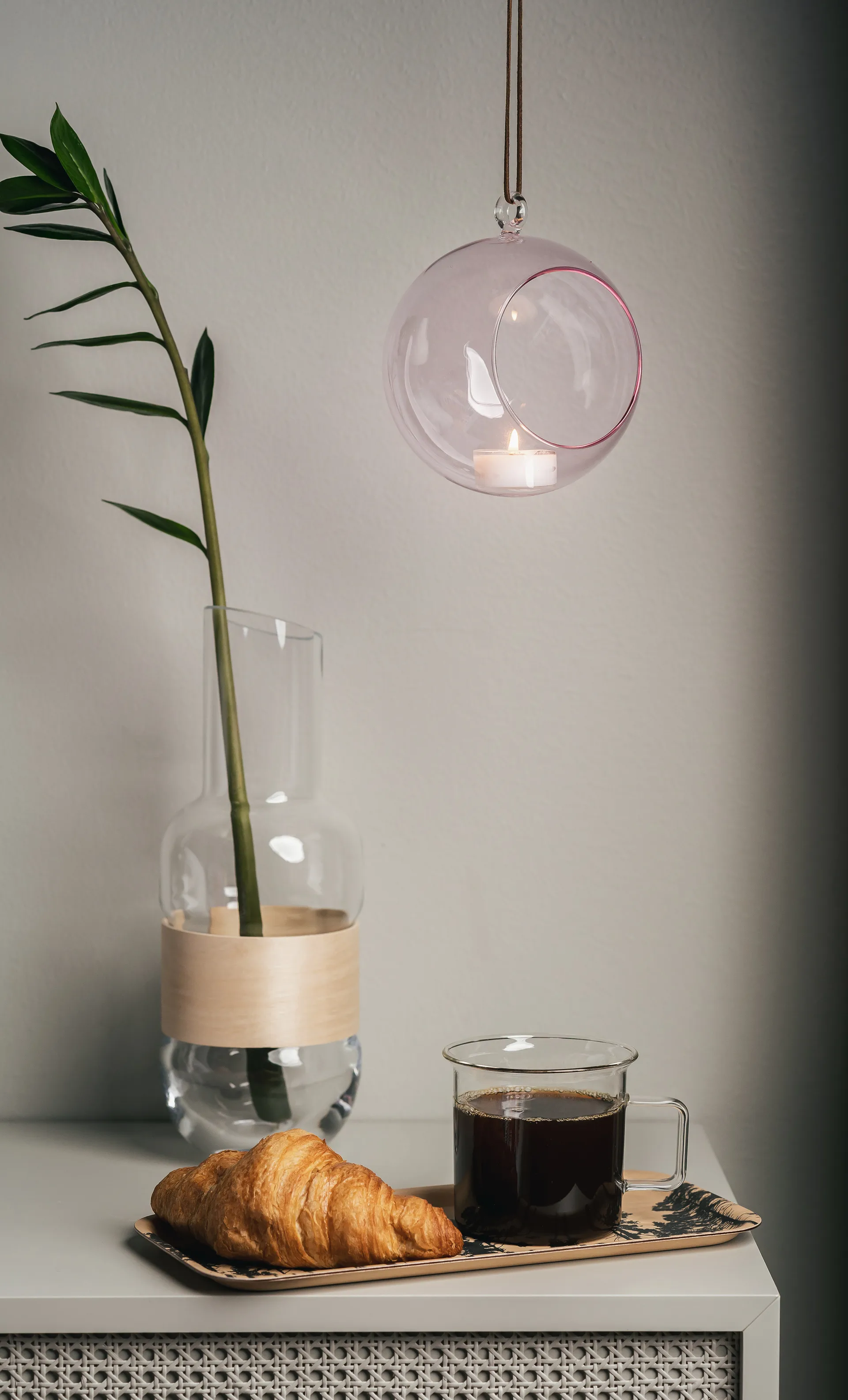 Palla a sospensione decorativa Muurla Ø 12 cm, Rosa Muurla