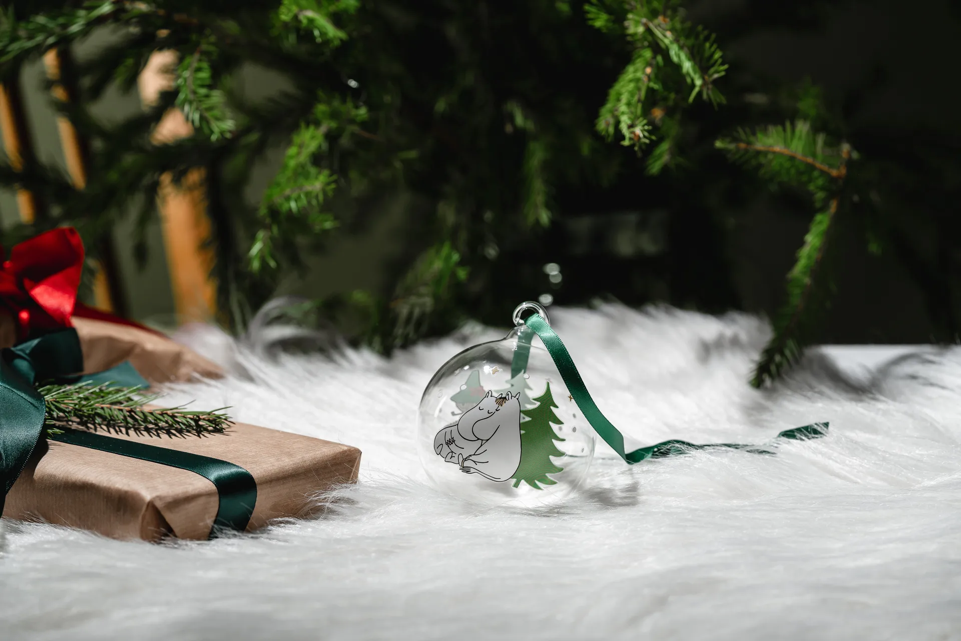 Pallina albero di natale Moomin Ø7 cm, Abete Muurla