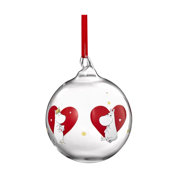 Pallina albero di natale Moomin Ø9 cm - Heart - Muurla