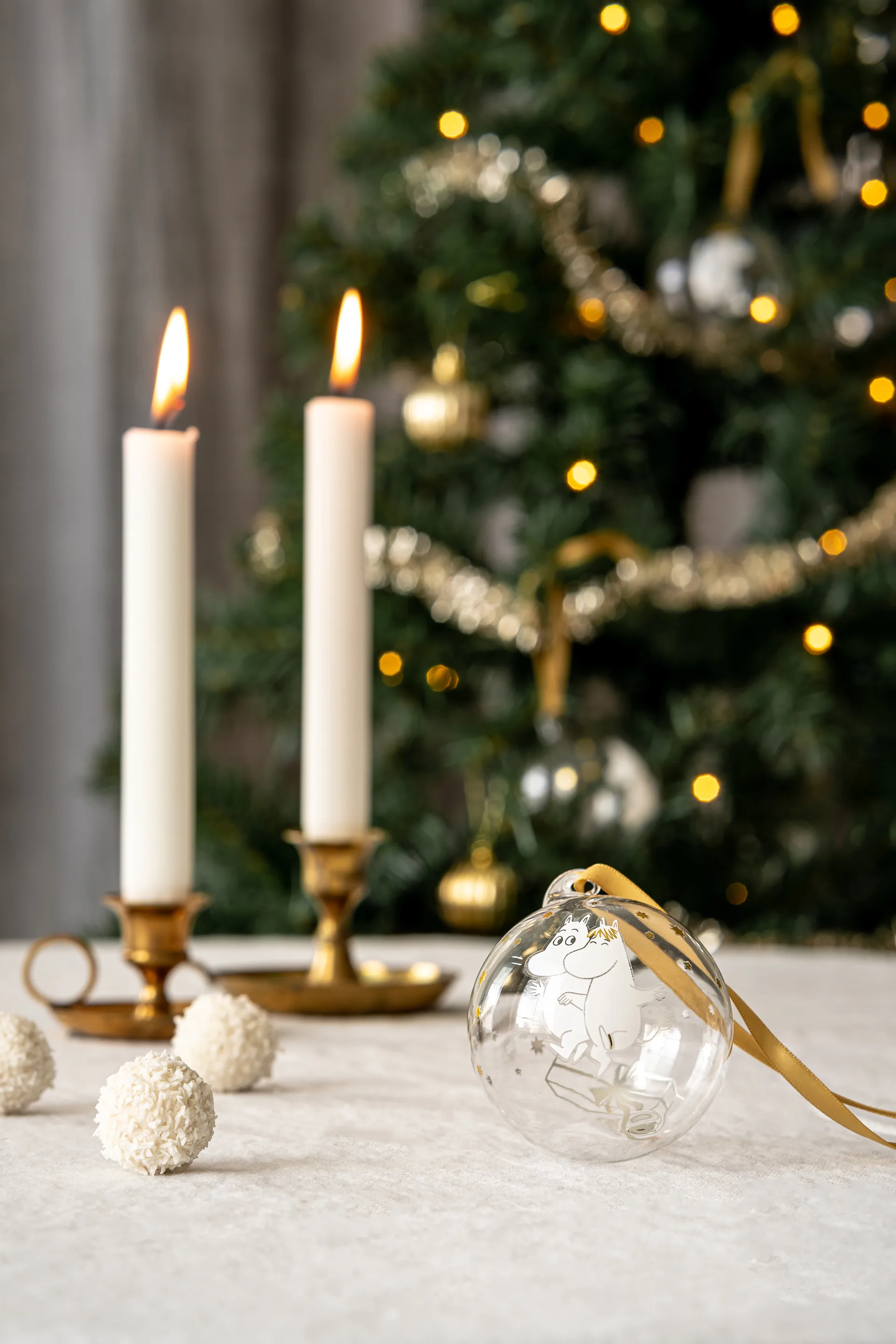 Palline per l'albero di Natale Moomin Ø7 cm, confezione da 3, Sparkling stars Muurla