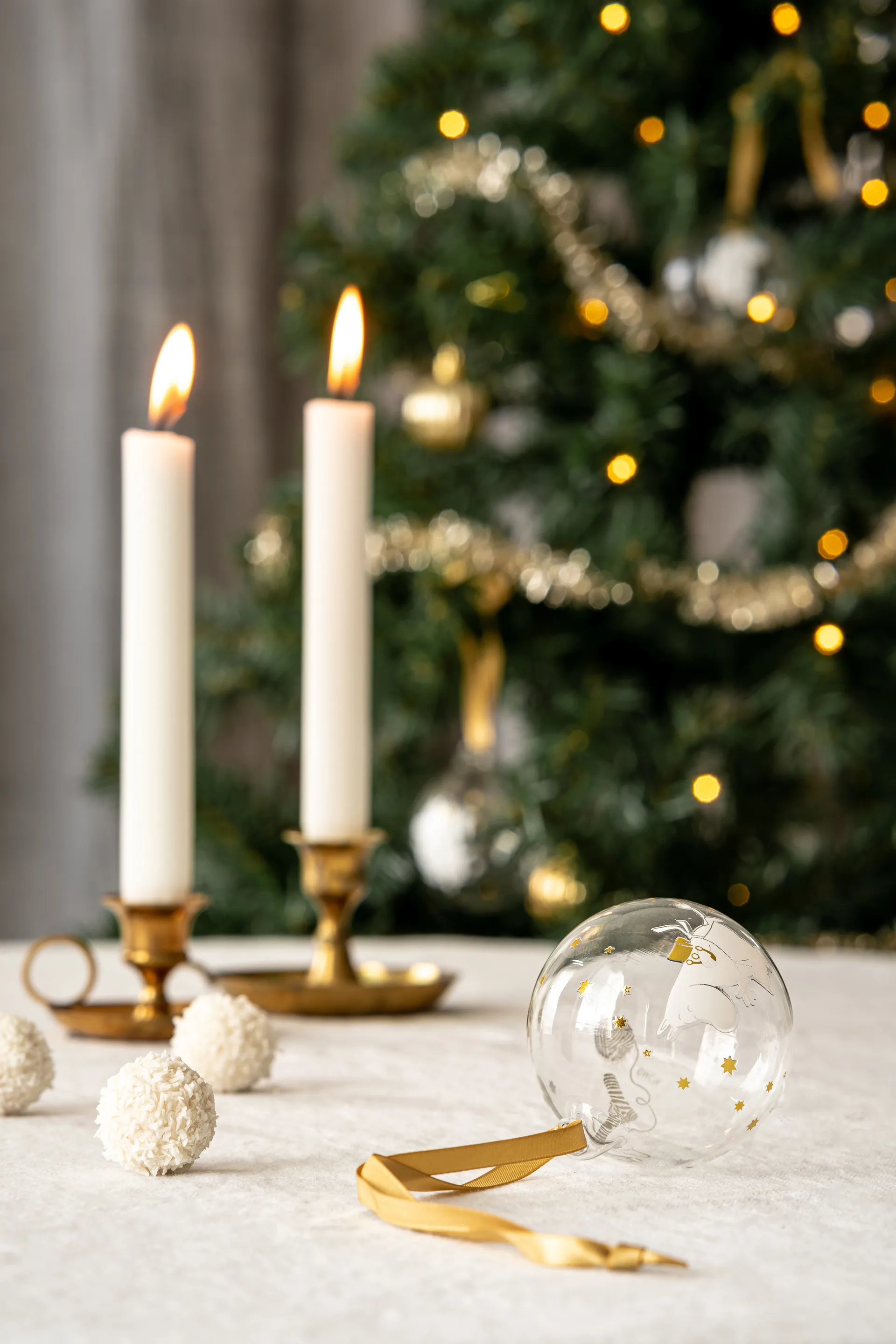 Palline per l'albero di Natale Moomin Ø7 cm, confezione da 3, Sparkling stars Muurla