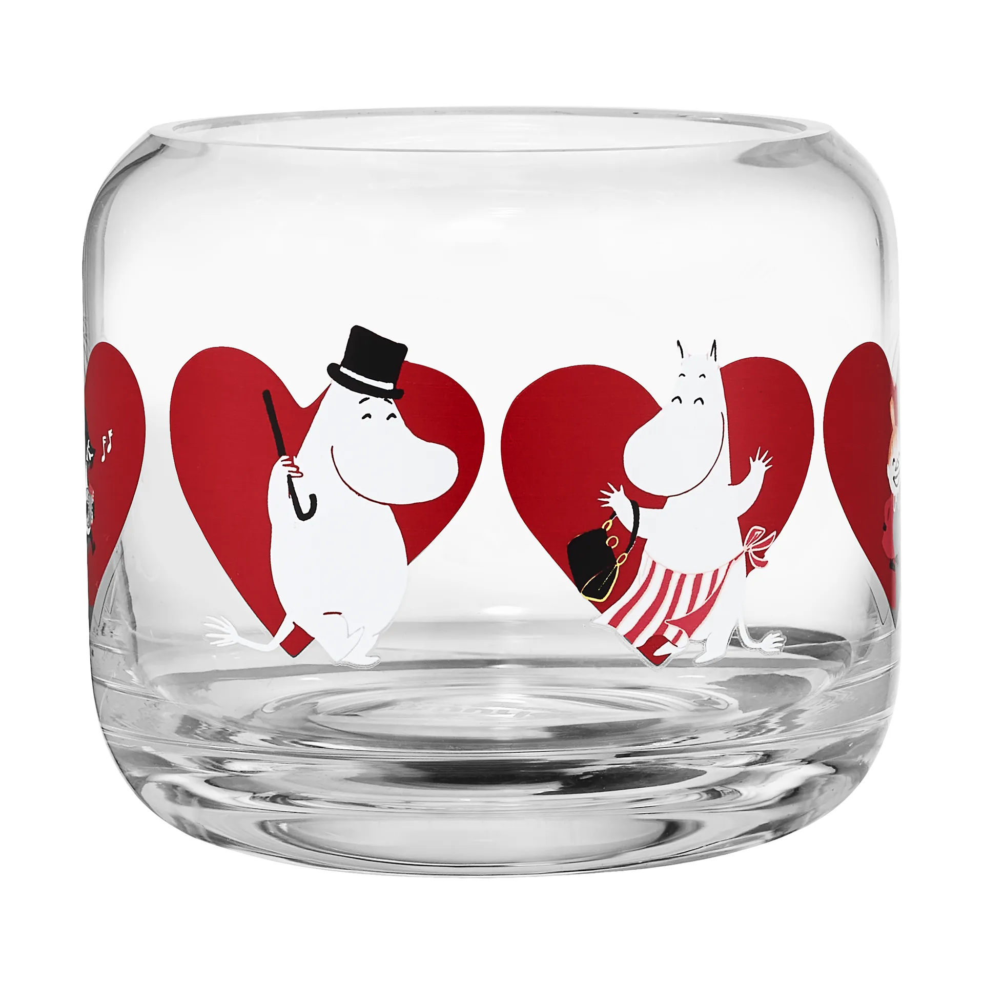 Portacandela Mumin Ø9x8 cm, Heart Muurla