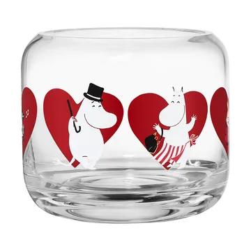 Portacandela Mumin Ø9x8 cm - Heart - Muurla