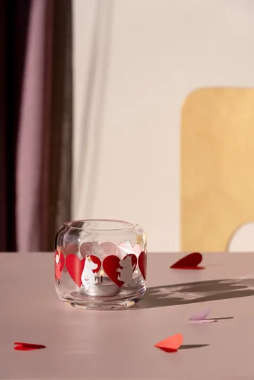 Portacandela Mumin Ø9x8 cm - Heart - Muurla