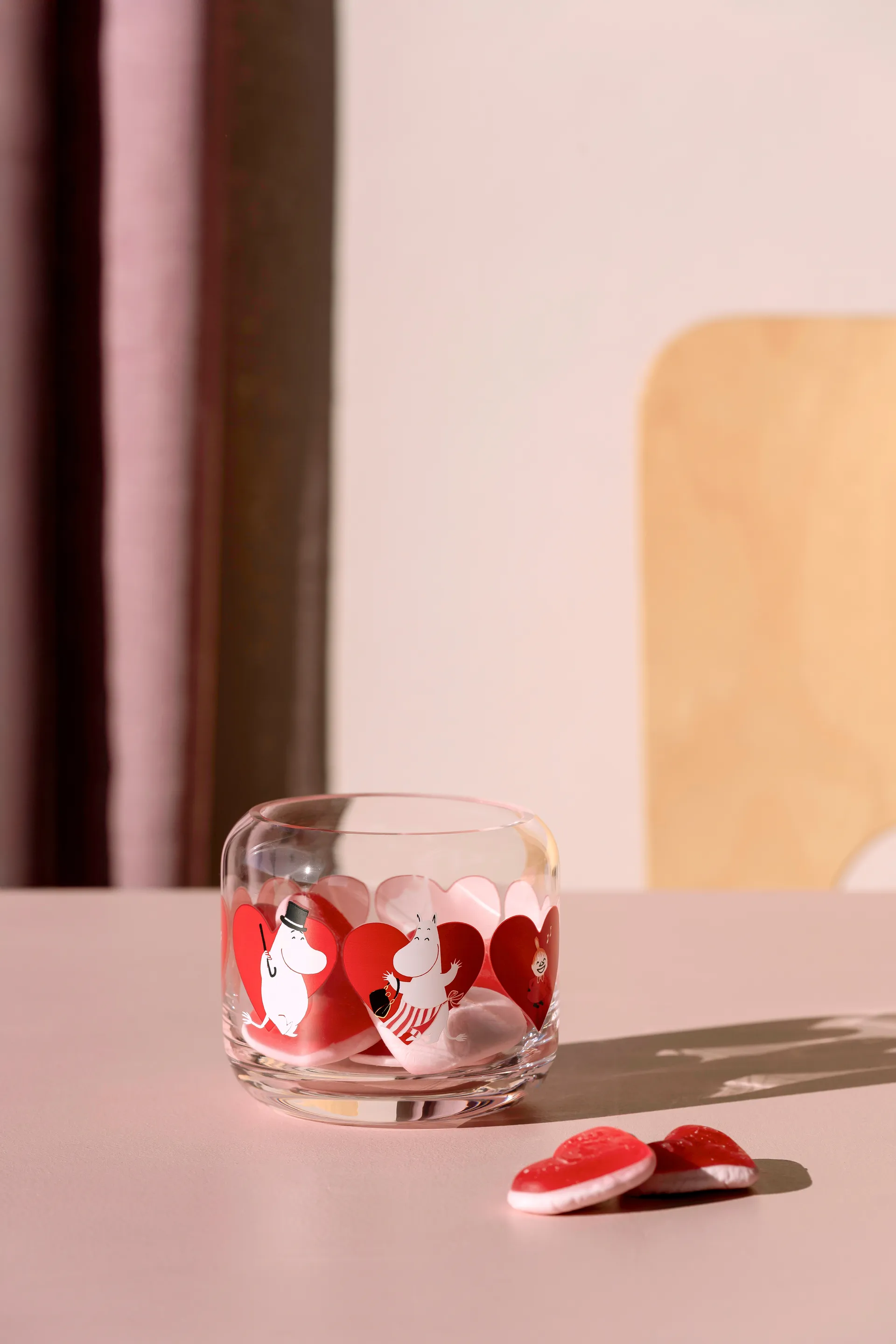 Portacandela Mumin Ø9x8 cm, Heart Muurla