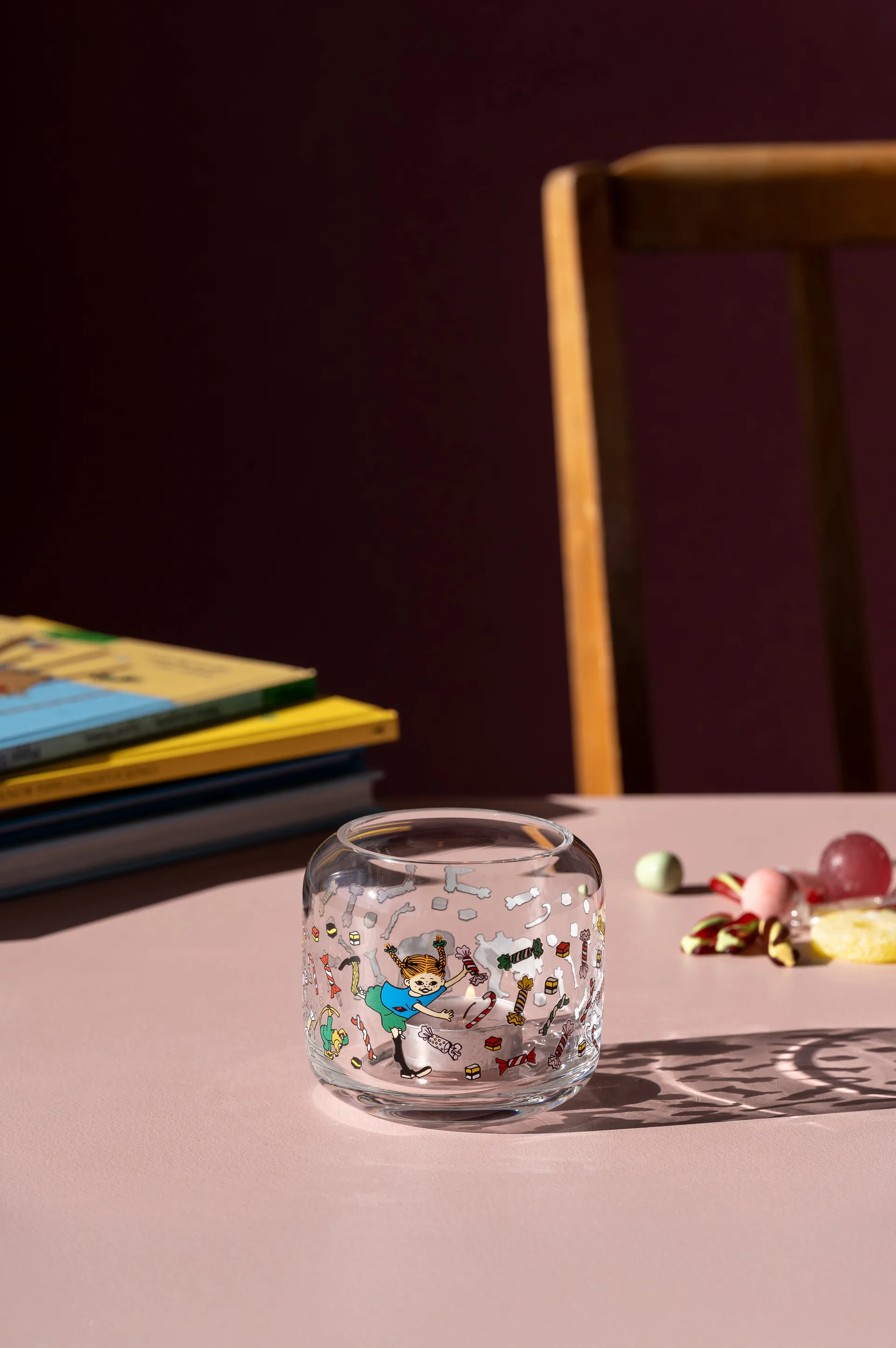 Portacandela Pippi Ø9x8 cm, Candy Muurla