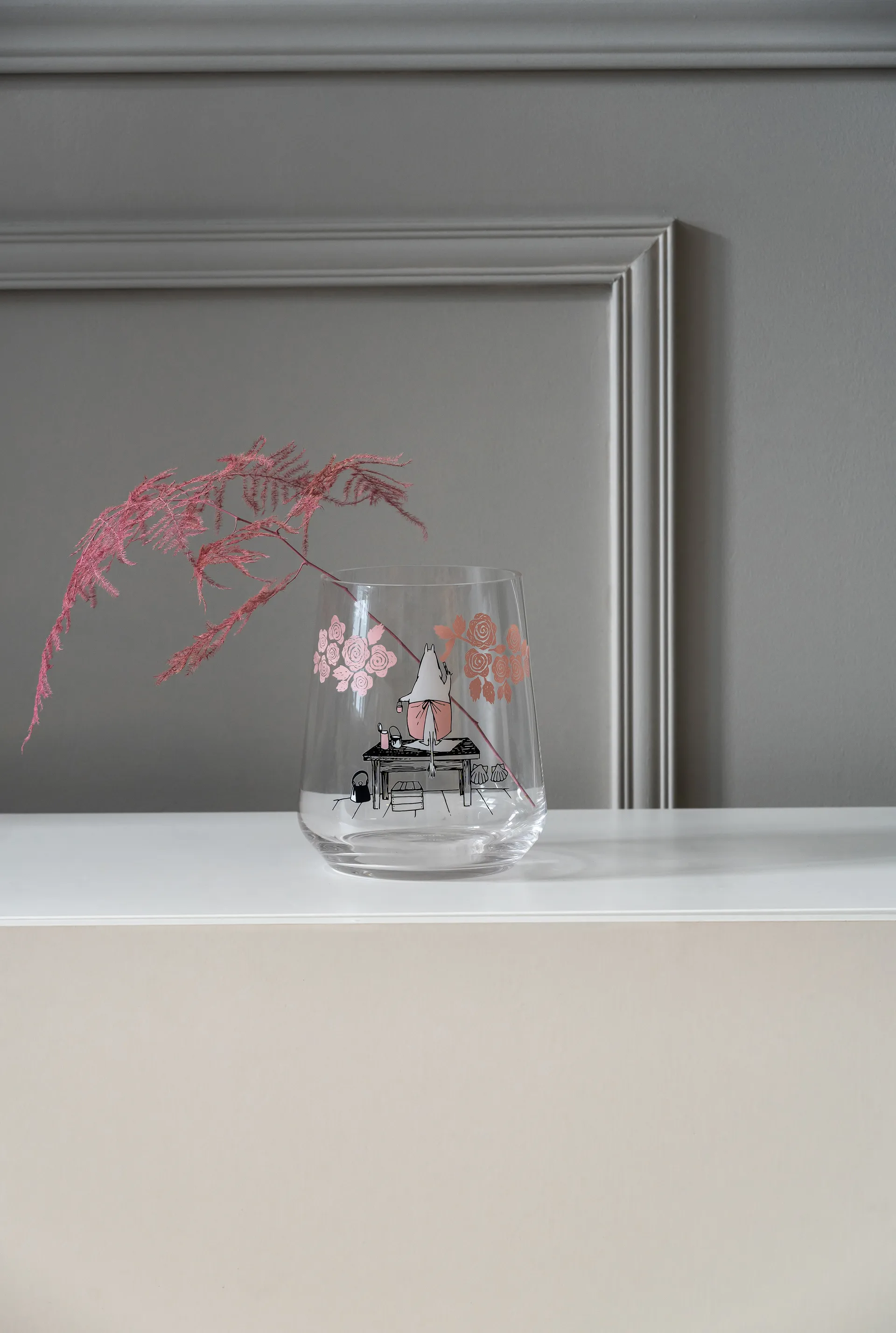 Portacandela/vaso Moomin originals 17,5 cm, Rose Muurla