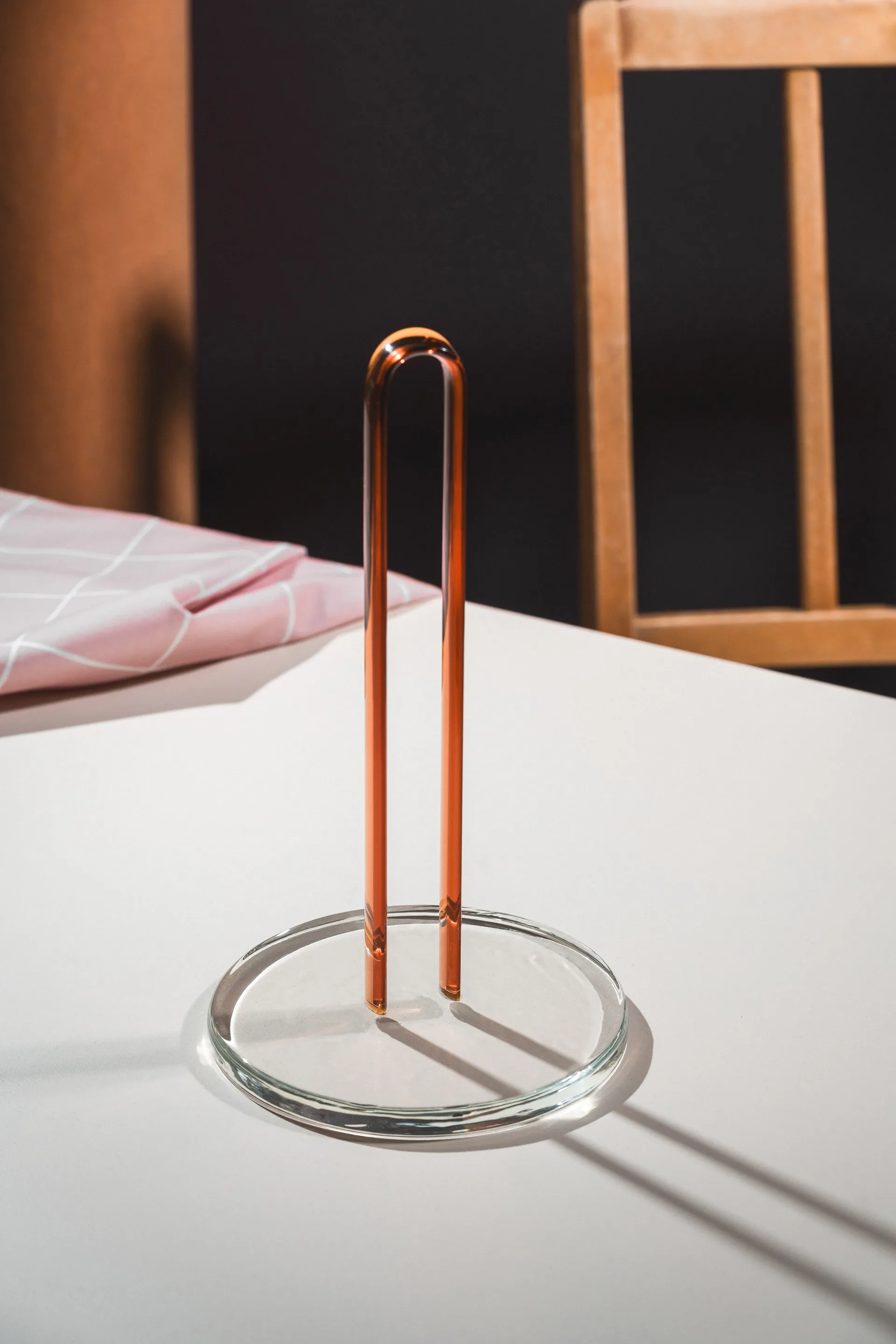 Portarotolo Loop 26 cm, Klar-ambra Muurla