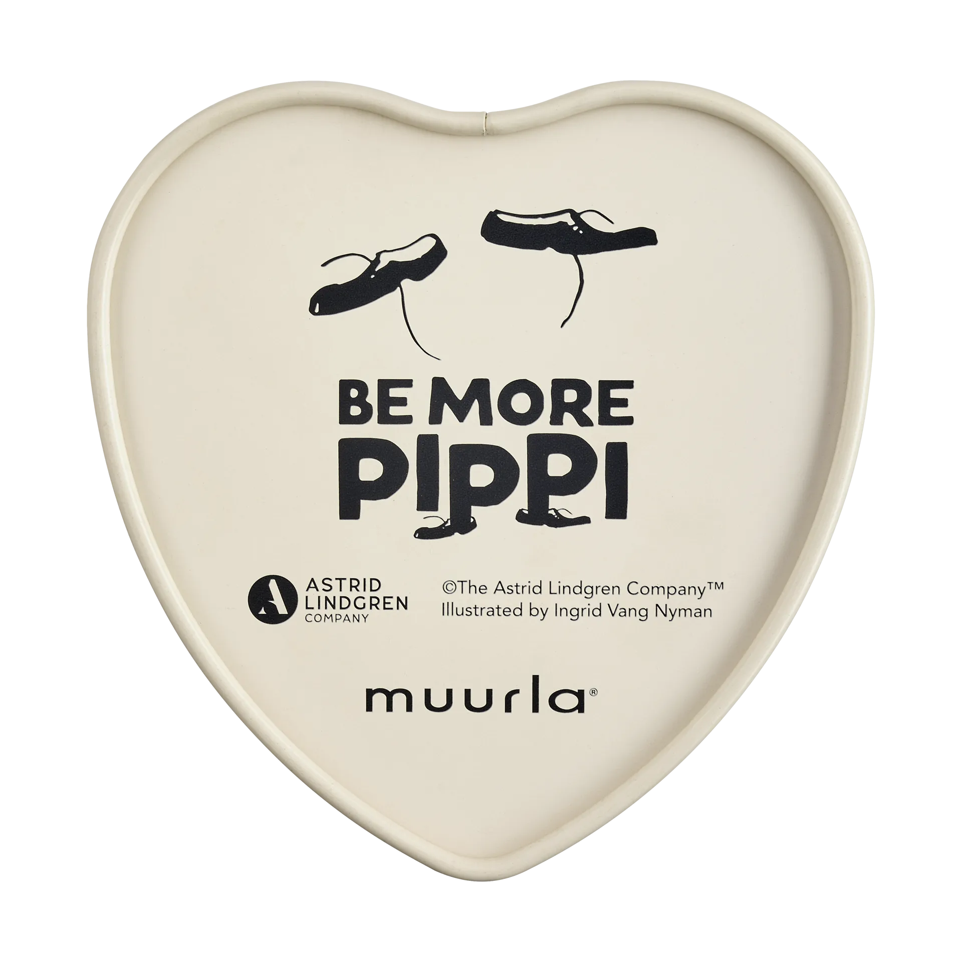 Scatola di latta a forma di cuore Pippi 4x10 cm, Be More Pippi Muurla