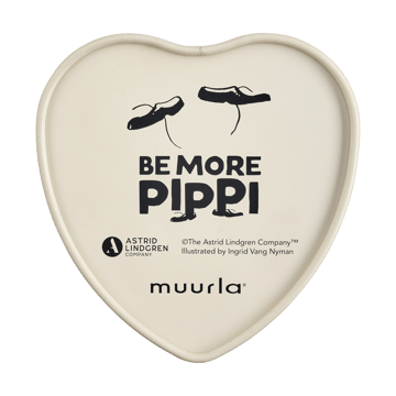 Scatola di latta a forma di cuore Pippi 4x10 cm - Be More Pippi - Muurla