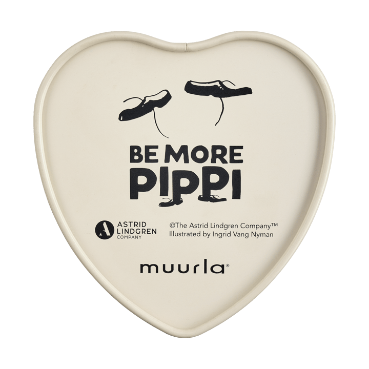 Scatola di latta a forma di cuore Pippi 4x10 cm, Be More Pippi Muurla