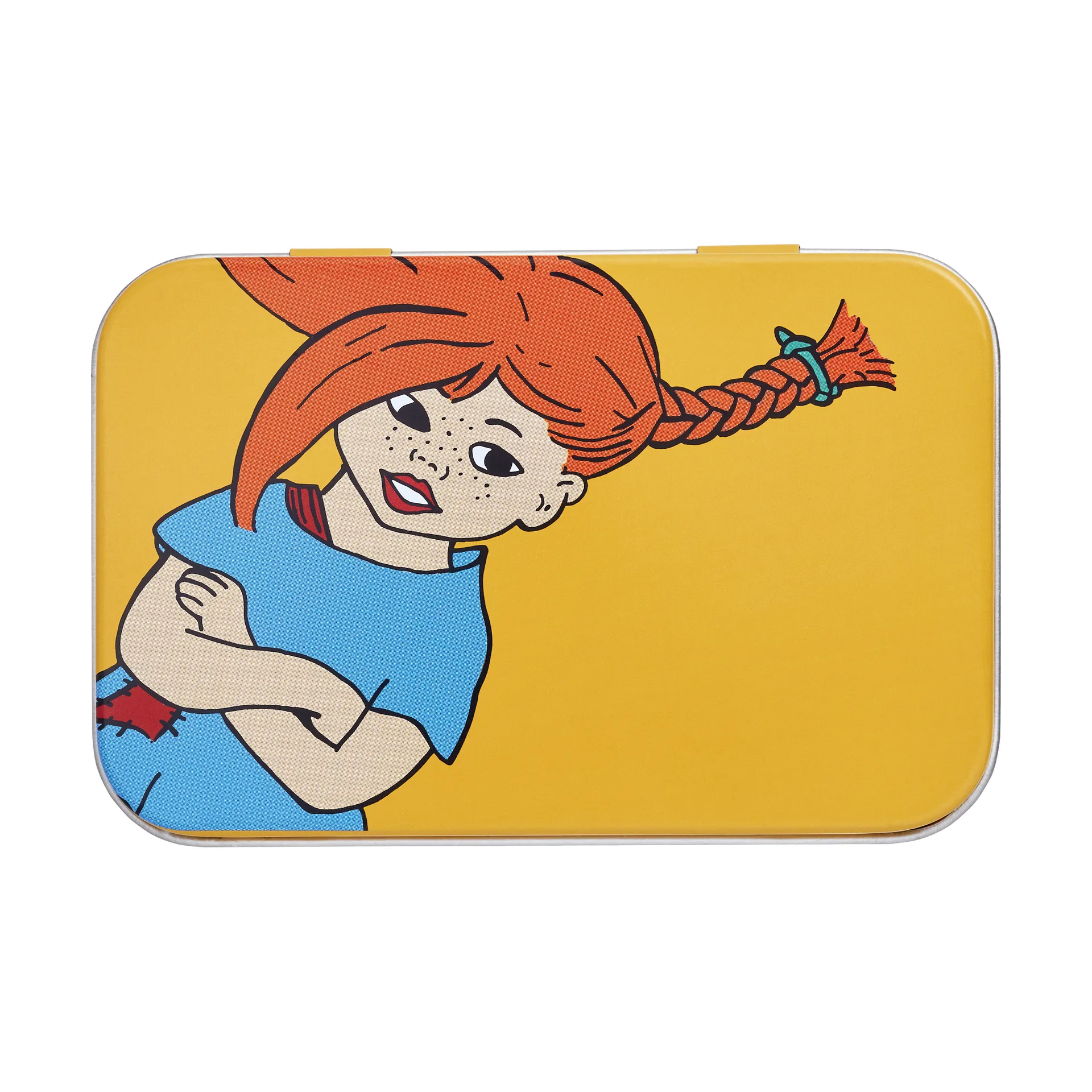 Scatola di latta Pippi 10x6,5x3 cm, La ragazza più forte Muurla
