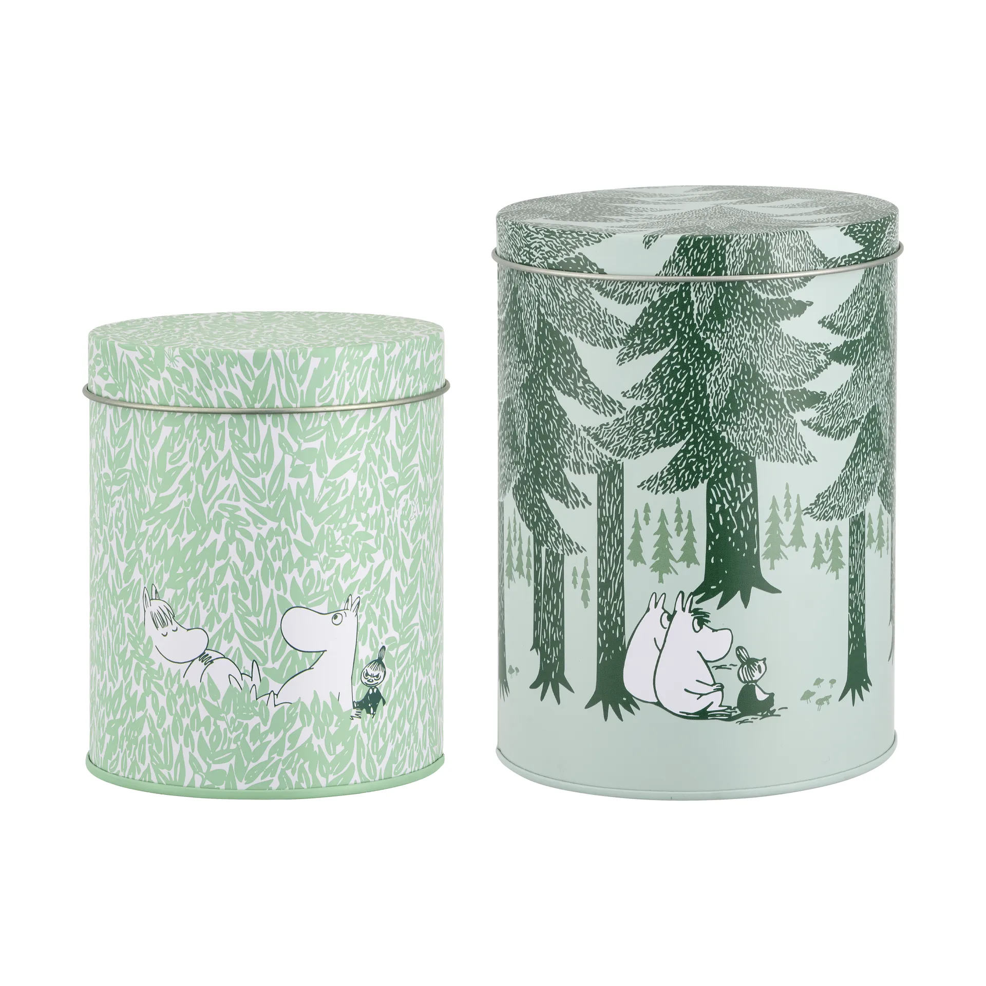 Set di barattoli Mumin Forest, 2 pezzi, verde Muurla