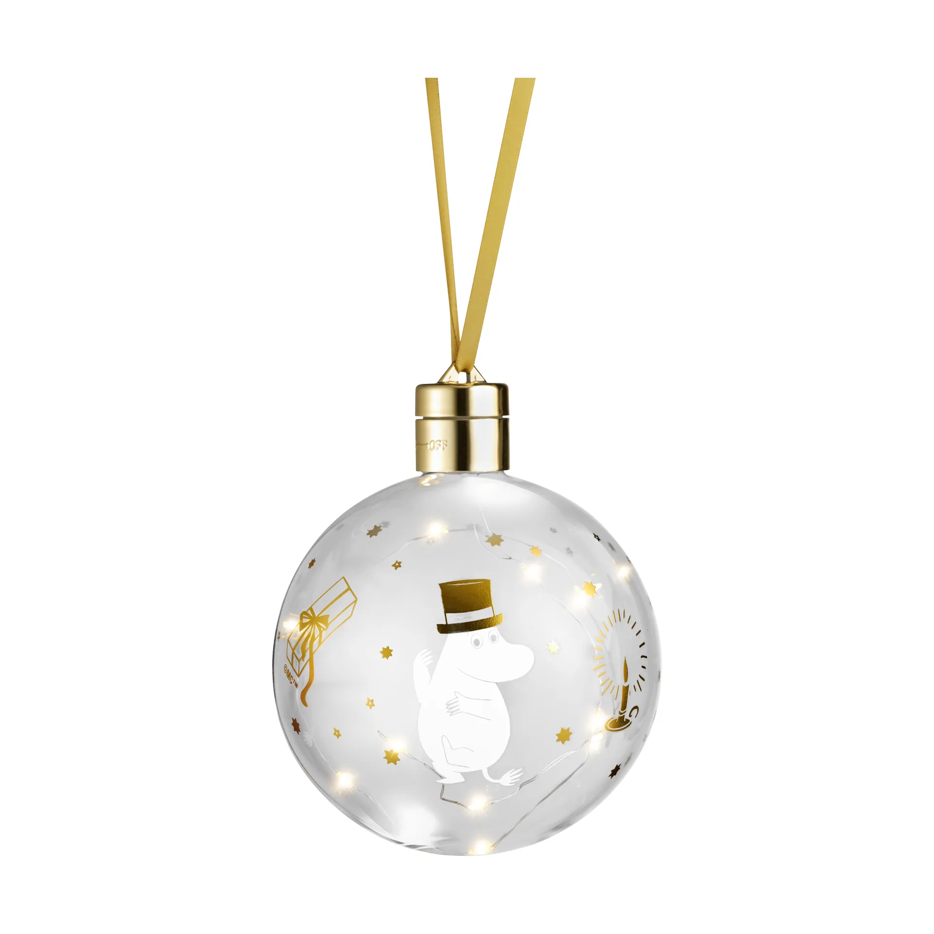 Sfera decorativa di Mumin con luce LED, Sparkling Stars Muurla