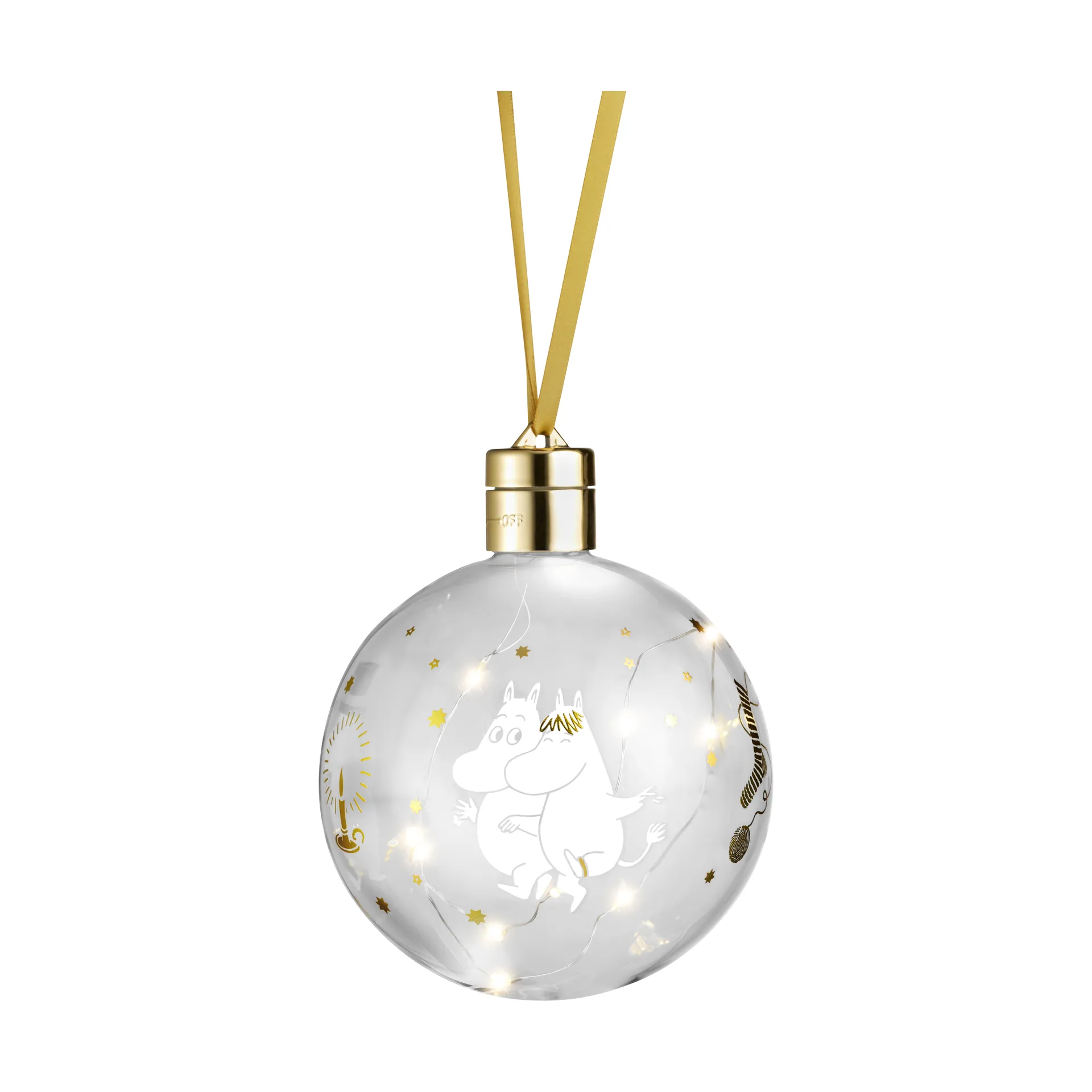 Sfera decorativa di Mumin con luce LED, Sparkling Stars Muurla