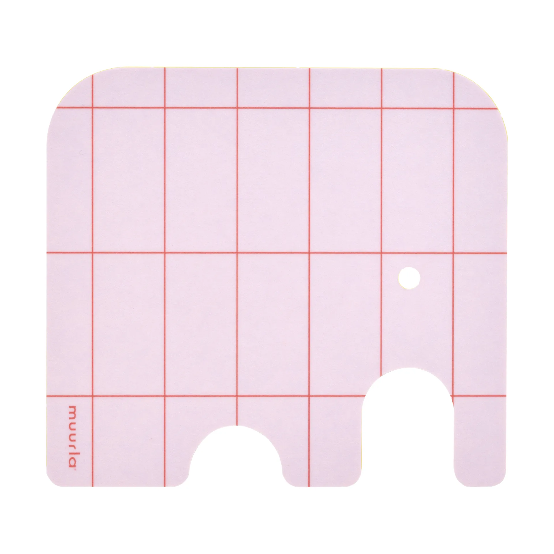 Sottobicchiere in vetro Elephant 11x10 cm, Rosa Muurla