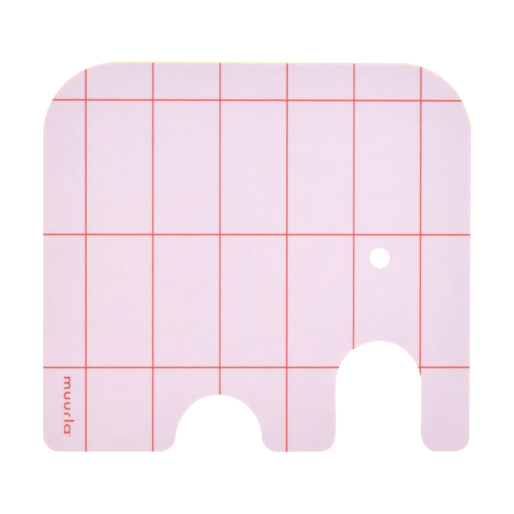 Sottobicchiere in vetro Elephant 11x10 cm - Rosa - Muurla
