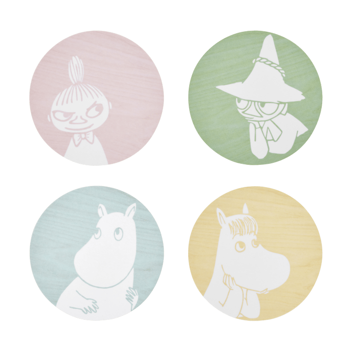 Sottobicchieri Moomin Ø10 cm, confezione da 4 - Moomin characters - Muurla