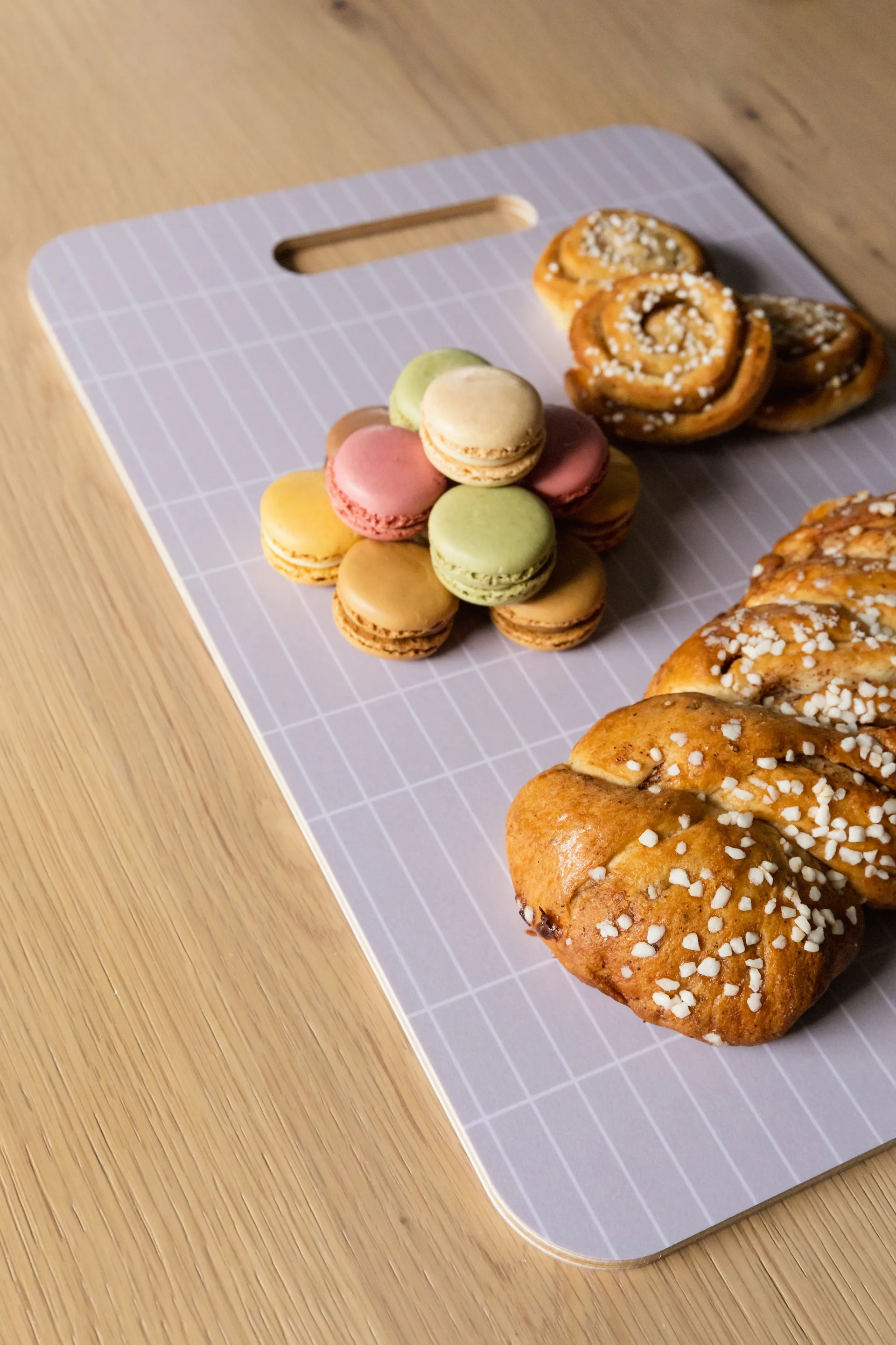 Tagliere Checks & Stripes, 30x44 cm, Beige Muurla