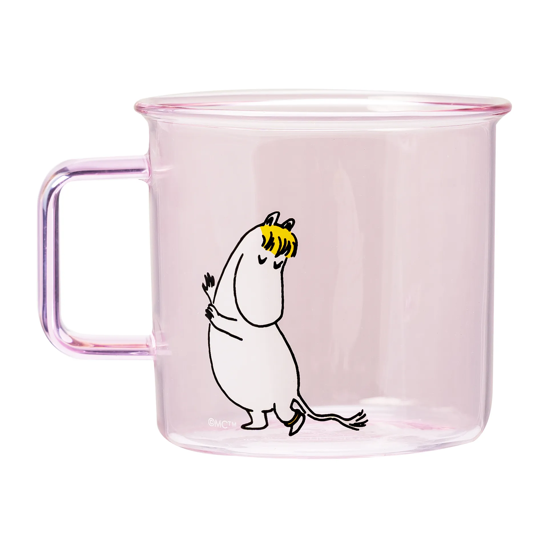 Tazza di vetro Snorkmaiden 35 cl, Rosa Muurla