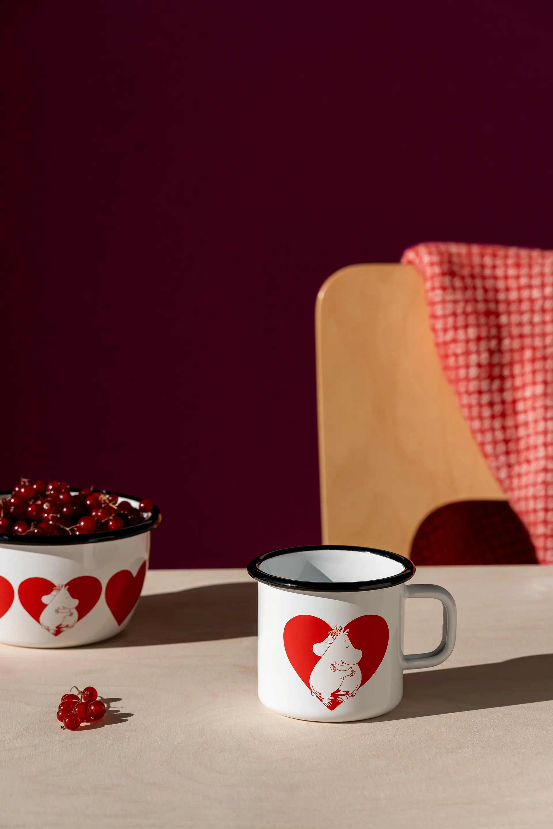 Tazza in smalto Moomin 37 cl, Heart Muurla