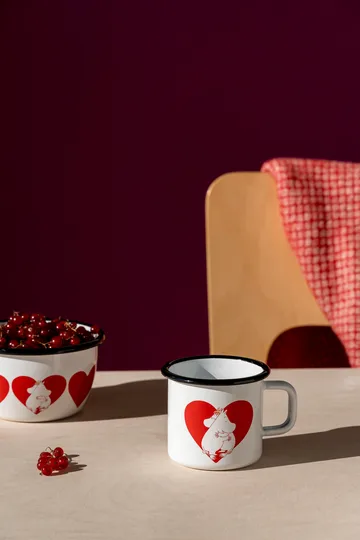 Tazza in smalto Moomin 37 cl - Heart - Muurla