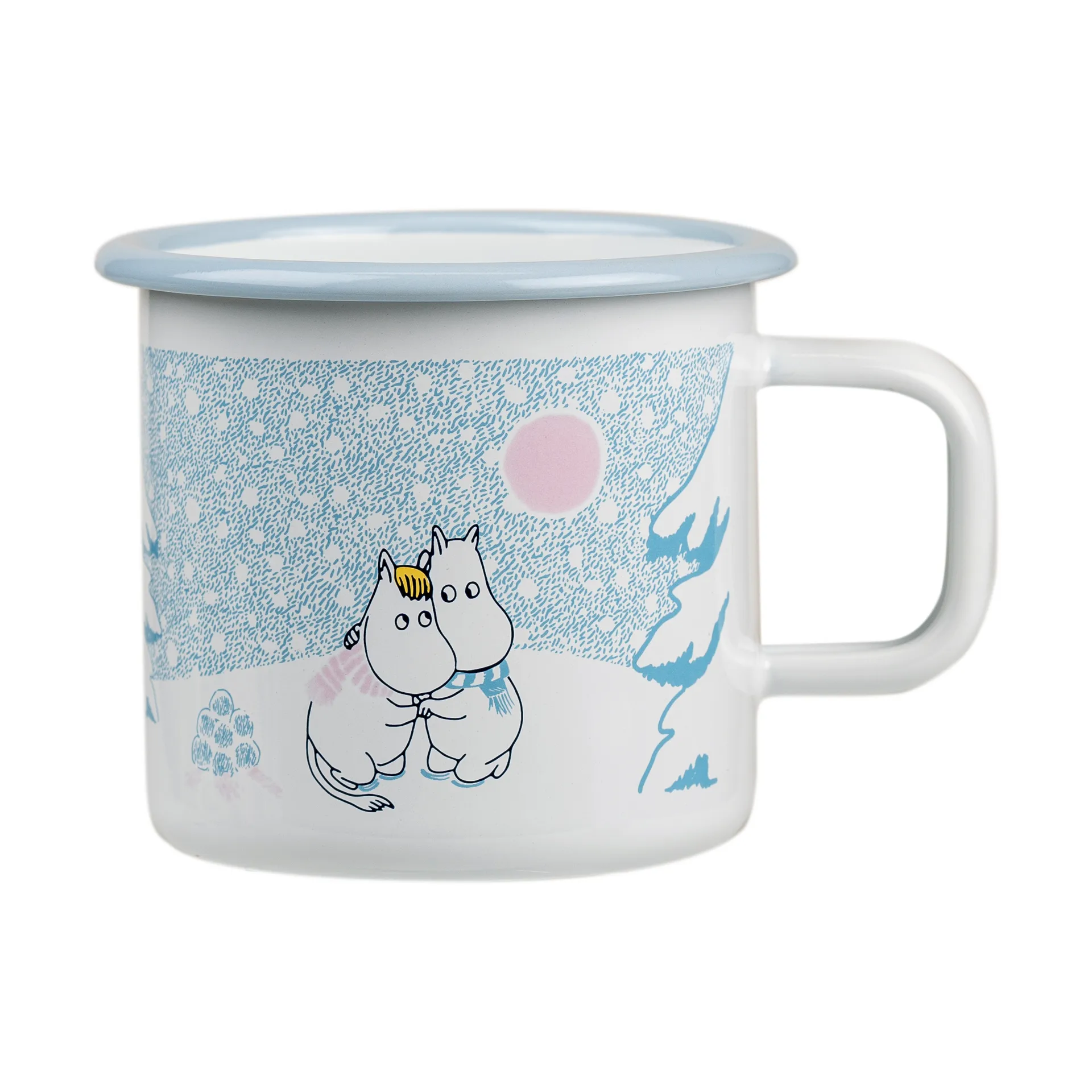 Tazza in smalto Moomin 37 cl, Let it snow Muurla