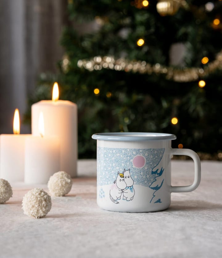 Tazza in smalto Moomin 37 cl - Let it snow - Muurla