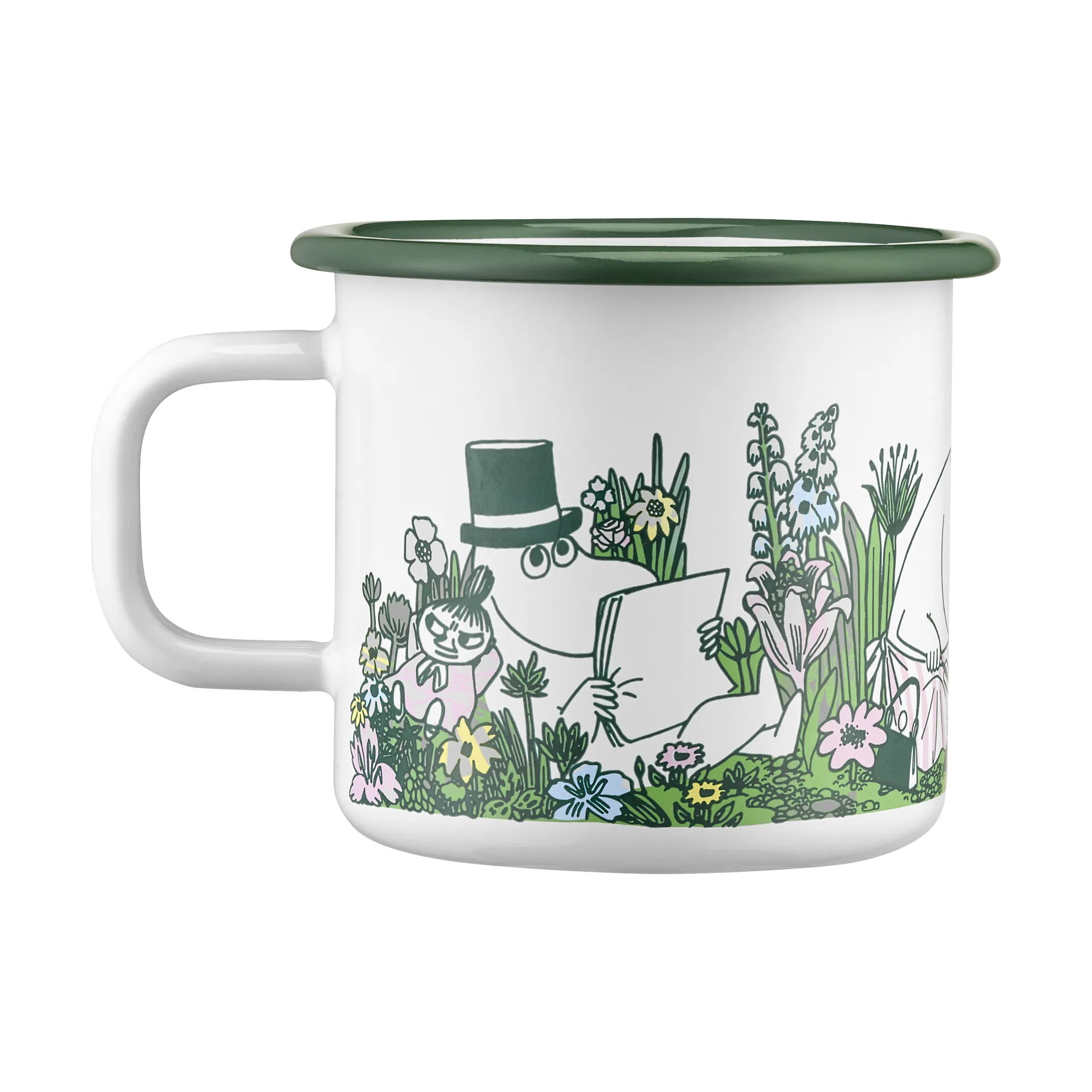 Tazza in smalto Moomin 37 cl, Nel giardino Muurla