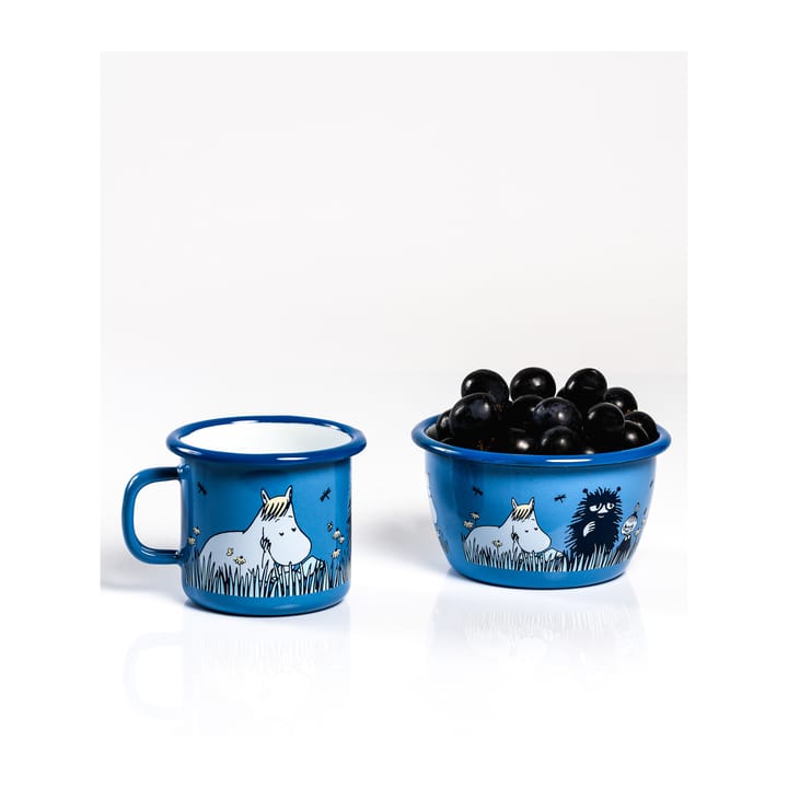 Tazza Moomin friends smaltata 25 cl - Blu - Muurla