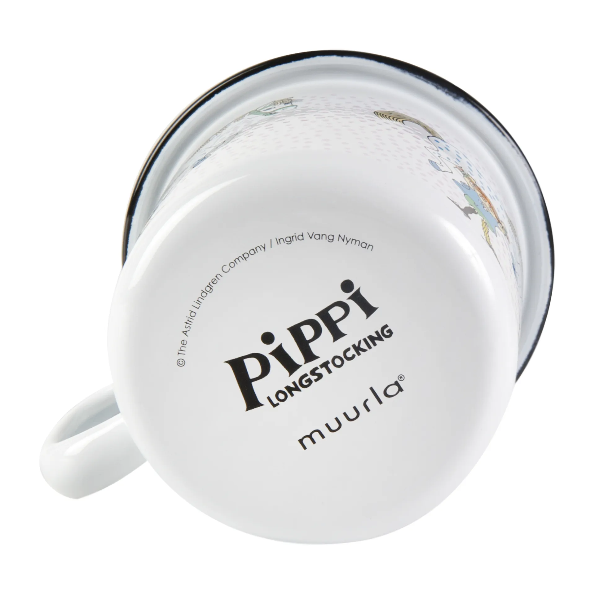 Tazza Pippi E Lilla gubben smaltata 2.5 dl, White Muurla