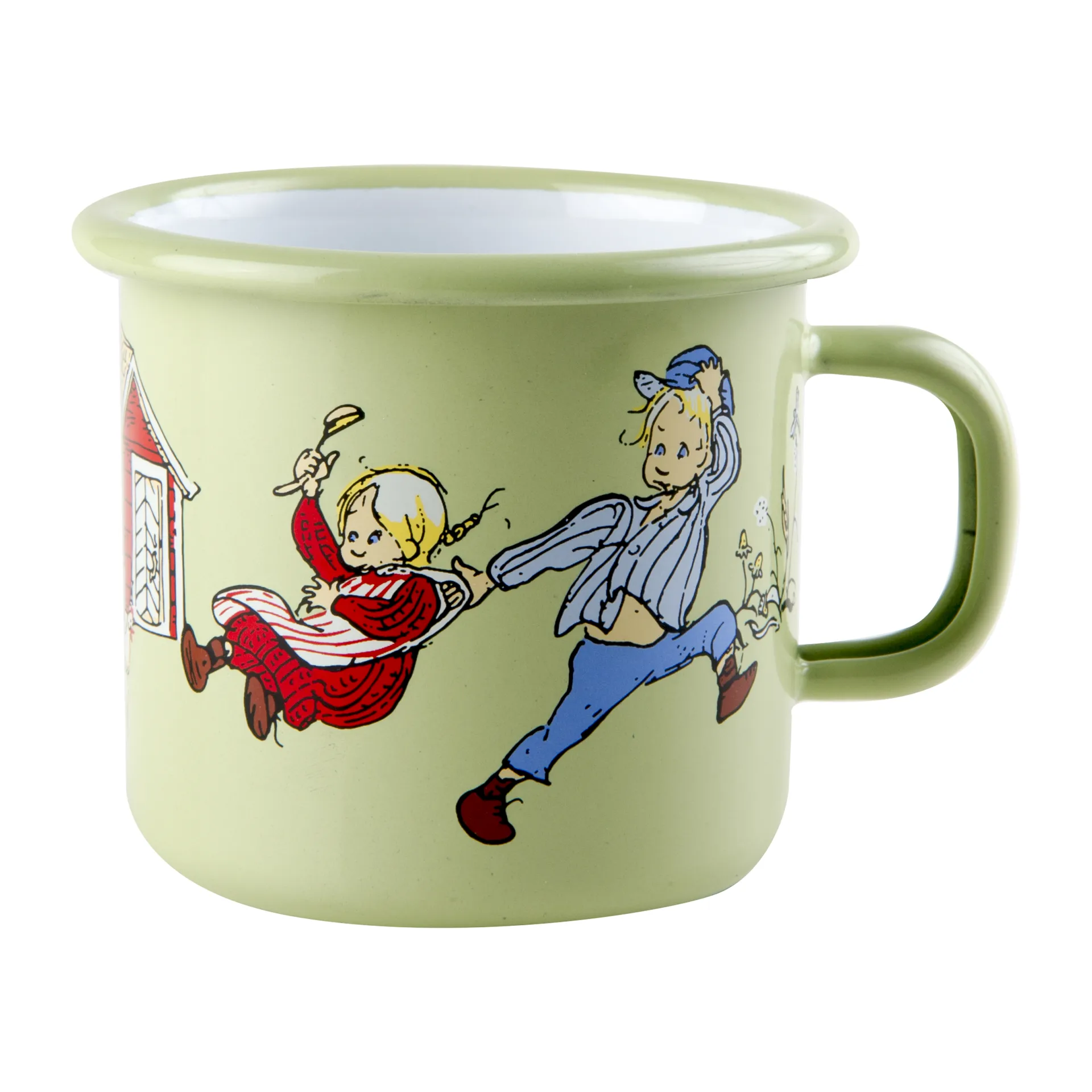 Tazza smaltata 2,5 dl Emil e Ida, Verde Muurla