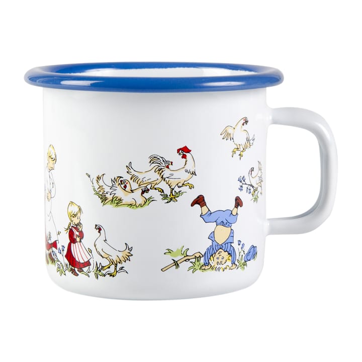 Tazza smaltata 2,5 dl "La famiglia di Emil", Bianco Muurla