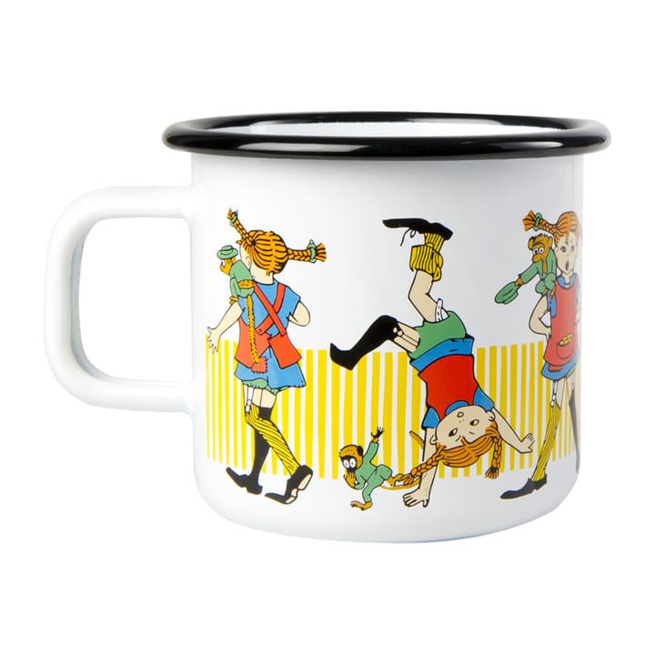 Tazza smaltata 3,7 dl Pippi Calzelunghe - Bianco - Muurla